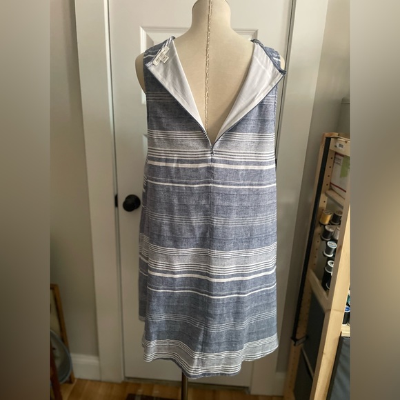 Linen blend striped tank dress - Picture 7 of 7